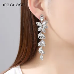 Mecresh Bridal Jewelry Wedding Accessories Crystal Color Jewelry Sets Leaf Earrings Bracelet for Women SL0EH282 201222217g