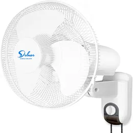 Basit lüks ev duvar montaj fanlar 16 inç ayarlanabilir eğim, 90 derece, 3 hız ayarları, 1 paket, beyaz A13
