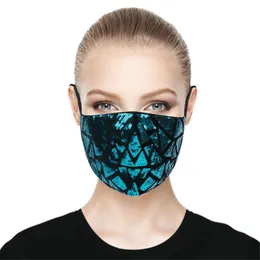 Modne odporne na pyłowo-przeciwsłoneczne i odporne na promieniowanie UV zmywalne maski twarzy Unisex Moda Shining Rhinestone Decoration Elastyczny Maska Cekiny KKA1381
