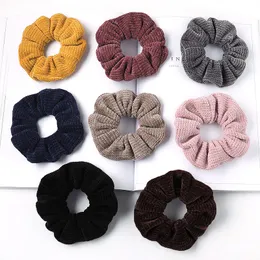 Fashion Hair Scrunchies Bobble Solid Color Sports Elastic Dance Headband Rope Women Hair Band Ring Soft Scrunchie Ponytail M2973