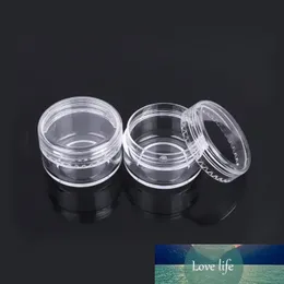 100pcs 2ml 3ml 5ml Empty Plastic Cosmetic Makeup Jar Pots Transparent Sample Bottles Eyeshadow Cream Lip Balm Storage Box