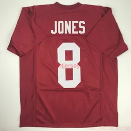 Пользовательский новый футбольный футбольный футболист Julio Jones Alabama Red College Добавьте любой номер имени