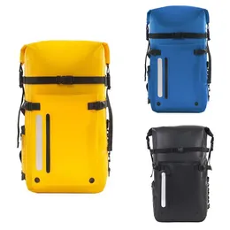 PVC Swimming Backpack 30L Utomhusdykning Fällbar lagring Fullt förseglad Vattentät väska Torrväska för Man Kvinnor Rafting Kayak Q0705
