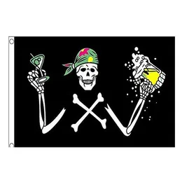 Pirate Beer Flag Double Stitched Flag 3x5 FT Banner 90x150cm Party Gift 100D Printed Hot selling!