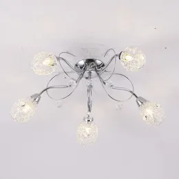 Postmodernista Lampa Sufitowa LED Proste Nordic Goss Sypialnia Kryształ Kryształ Żyrandol Lampa Osobowość Kreatywna Lampa Molekularna