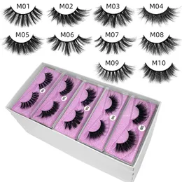 New 100% Handmade 3D False Eyelashes 10-15mm Curled Eyelashes Color Packaging Eyelashes False Lashes with Packaging For Make Up