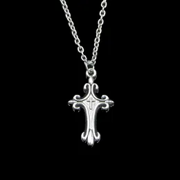 Fashion 32*18mm Ornate Cross Pendant Necklace Link Chain For Female Choker Necklace Creative Jewelry party Gift