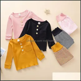 Clothing Sets Baby & Kids Baby, Maternity Boys Girls Outfits Infant Toddler Pit Stripes Tops+Stripe Pants 2Pcs/Set Spring Autumn Fashion Bou