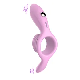 Leten Cock Penis Vibrating Ring vibrator Men, Delayed ejaculation Stimulate anal clitoris Intimate Toys for Couples Sex Y1892901