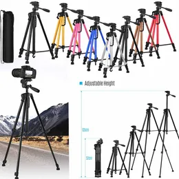 135cm Adjustable Photography Tripod Stand Selfie Stick Tripods Aluminum Alloy for Canon Sony Nikon DSLR Camera iPhone Samsung Xiaomi Huawei Smartphone