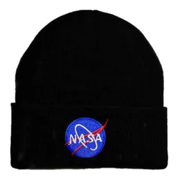 Kapelusze czapki NASA Haftowane wełna z dzianiny pulower jesień i zima na świeżym powietrzu ciepłe narty zimno