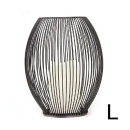 Portacandele in ferro cavo lanterna candeliere Forme geometriche Decorazione Tavolino nero Soggiorno decorazioni per la casa moderne regali C0125