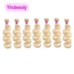 Yirubeauty Brazilian Virgin Hair 10バンドルブロンド613＃100％人間の髪の横糸ボディウェーブ10pcs 1ロット染色可能な髪製品613