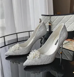 Scarpe Da Sposa Con Tacco 10 Cm – Stiletto In Raso E Strass – Punta Rotonda – Eleganti Per Matrimonio, Festa, Prom E Cerimonia