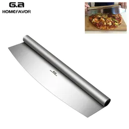 35 cm Pizza Cutter Stainless Steel Rocking Pizza Chopper High Quality Kitchen Knife Design Custom Cutter Tool 201023