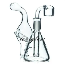 Recycler Dab Rig Wasserpfeifen Glas Wasserbong Glas Ölbrenner Rohrbecher Basis Spirale Perc Bongs Wasserpfeife Wasserpfeifen mit 14-mm-Verbindung