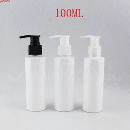 100 ml weiße flache Schulter-Kunststoffflasche mit Lotionpumpe, 100cc leerer kosmetischer Container / Shampoo-Sub-Abfüllkater