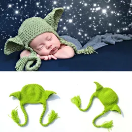 Crochet Baby Hats Ear Knitted Wool Warm Warm Elastic Baby Hat Newborn Photography Props For Girls Boys Winter