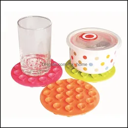 Baby Feeding Bowl Cup Anti Slip Placemat Double Sided 19 Suction Sucker Mat Pads Drop Delivery 2021 Other Baby Kids Maternity C95M8