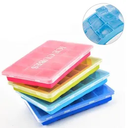 Silicone Ice Cube Molds with Lid 24 Grids DIY Small Ice Tray Square Freeze Grid Food Grade Ice Cube Maker Kitchen Accessories ZYY349b