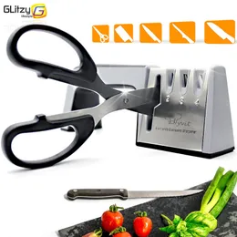 Affilacoltelli 4 Stage Professional Kitchen Affilatura Pietra Forbici Grinder Coltelli Tungsten Diamond Ceramic Whetstone Tool 201026