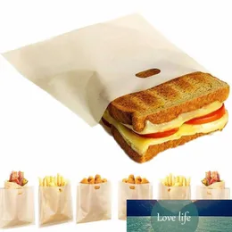 6PCS Reusable Toaster Bag Bread Sandwich Toast Non-stick for Grilled Cheese Sandwiches Food Microwave Heating Baking