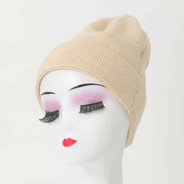 2021カシミアの女性の秋のニットレーザー暖かくて素敵な帽子のファッション用途の広いプルオーバーハット冬