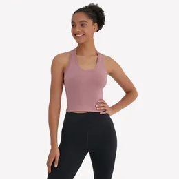LU LU LEMONS Yoga Vet Sexy T-Shirt Damen Sport Tank Top Y Style Rückseite Einfarbig Fahion Outdoor Running Fie Gym Clothe Damen Unterwäsche Shirt