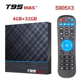 T95 Max Plus Smart TV Box S905X3 Android 9,0 4GB 32GB TVBox 2.4G + 5G Dual-Band WiFi 8K Media PlayR PK X96 AIR