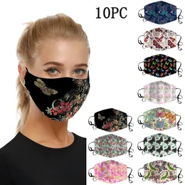 Eşarp Bayrağı Cosplay Maske 10 adet Yetişkin Moda Baskılı Tasarımcı Kullanımlık Yıkanabilir Bandana Ayarlanabilir Festival Cosplay Aksesuar