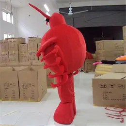 2018 Factory Sale Red Crab Mascot Costume Cartoon Seafood Anime Theme Character Christmas Carnival Party Fancy Costumes Adult Outfit