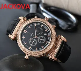 Klassisk atmosfär Business Schweiz Quartz Klockor Årliga Explosioner Highend Mens Armbandsur Lyx Fashion Två sidoklipp Arbetskalender Mens Watch