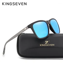 Solglasögon KingSeven 2021 Mode Aluminium TR90 Polariserade Kvinnor Unisex Square Men Designer UV400 Driving Sun Glasses Eyewear1