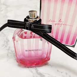 Promocja marki Secret Perfume 100 ml bomba seksowna dziewczyna Kobiety zapach długotrwały zapach kontra lady parfum różowa butelka Kolonia Spray Dobra jakość szybka dostawa
