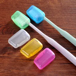 2500 sztuk 500 zestaw przechowywania domu Przenośna Podróż Head Toothbrush Głowa szczoteczka do zębów Case Caps Ochronne Zdrowie Germof Bretowe szczoteczki do zębów Protector 5 sztuk / zestaw