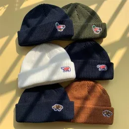 Czapki wykonane przez człowieka czapka z dzianiny z mankietami ciepłe czapki zimowe dla mężczyzn kobiety akrylowe czapki narciarskie czapka z czaszkami Hip Hop Casual Skullies Outdoor 220108