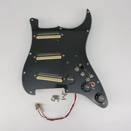 Uppgradera förtrollad SSS Guitar Pickguard High Output DCR Zebra Mini Humbucker Pickups 1 Set Wiring Harness