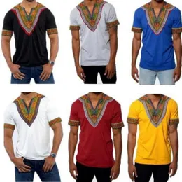 2020 Mężczyzna Afryki Odzież Dashiki Style Bawełniane Drukowanie Topy Man T Shirt1