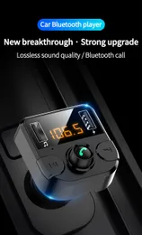 BT-36 Bluetooth QC3.0 USBカートランスミッタハンズフリーワイヤレスMP3プレーヤーUSB充電器サポートTFカードUnivesal Android携帯電話Package DHL