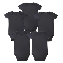 Tulum Tüfek Bebekler Yer Unisex Erkek Bebek Giyim Born Vücut Siyah 100% Yumuşak Pamuk 0-12 Ay Kısa Kollu1