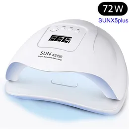 72W UV LED Nail Lamp with 36 Pcs Leds for Manicure Gel Nail Dryer Drying Nail Polish Lamp 30s/60s/90s Auto Sensor Manicure Tools 220121
