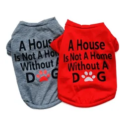 개암 의류 패션 공급 옷 강아지 코튼 티셔츠 고양이 개 헝겊 티셔츠 4 색 YHM828-ZWL