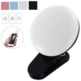 Cute Mini Portable Luxury Selfie LED Camera Ring Flash Fill Light For IPhone Mobile Phone Drop. 2.25