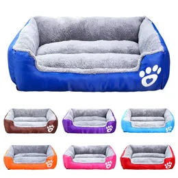 Paw Large Dog Bed Pet Sofa Puppy Waterproof Kennel Warm Cozy Soft Winter Cat Basket Mat House Petshop Cama Perro Labrador LJ201201