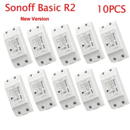 Sonoff Basic R2 Smart Home Wifi Switch Trådlös fjärrkontroll Ljustimerbrytare Gör det själv-moduler via Ewelink APP Arbeta med Alexa