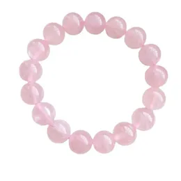 Natural Pink Crystal Stone handgefertigte Stränge Perlen Armbänder für Frauen Mädchen Charme Yoga Party Club Mode Schmuck Schmuck