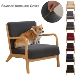 Armchair Protector Slipcover Stretch Cover Sofa Towel Elastic Wood Arm Chair Furniture Cover For Living Room Decoration D30 201123