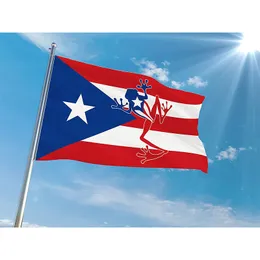3x5 Feet Puerto Riko Bayrak Canlı Renk Solmaya Dayanıklı 100D Polyester Açık Vill veya Kapalı Kulübü Dijital Baskı Afiş Ve Flags Toptan