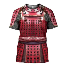 2020 Ny sommar t-tröjor 3d tryckta samurai rustning män hajuku mode kortärmad tröja gata casual unisex t-shirt topp g1222