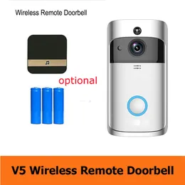 2020 NEW SMART HOME V5 Trådlös kamera Video Doorbell 720P HD WiFi Ring Doorbell Hem Säkerhet Smartphone Fjärrövervakning Larmdörr Senso